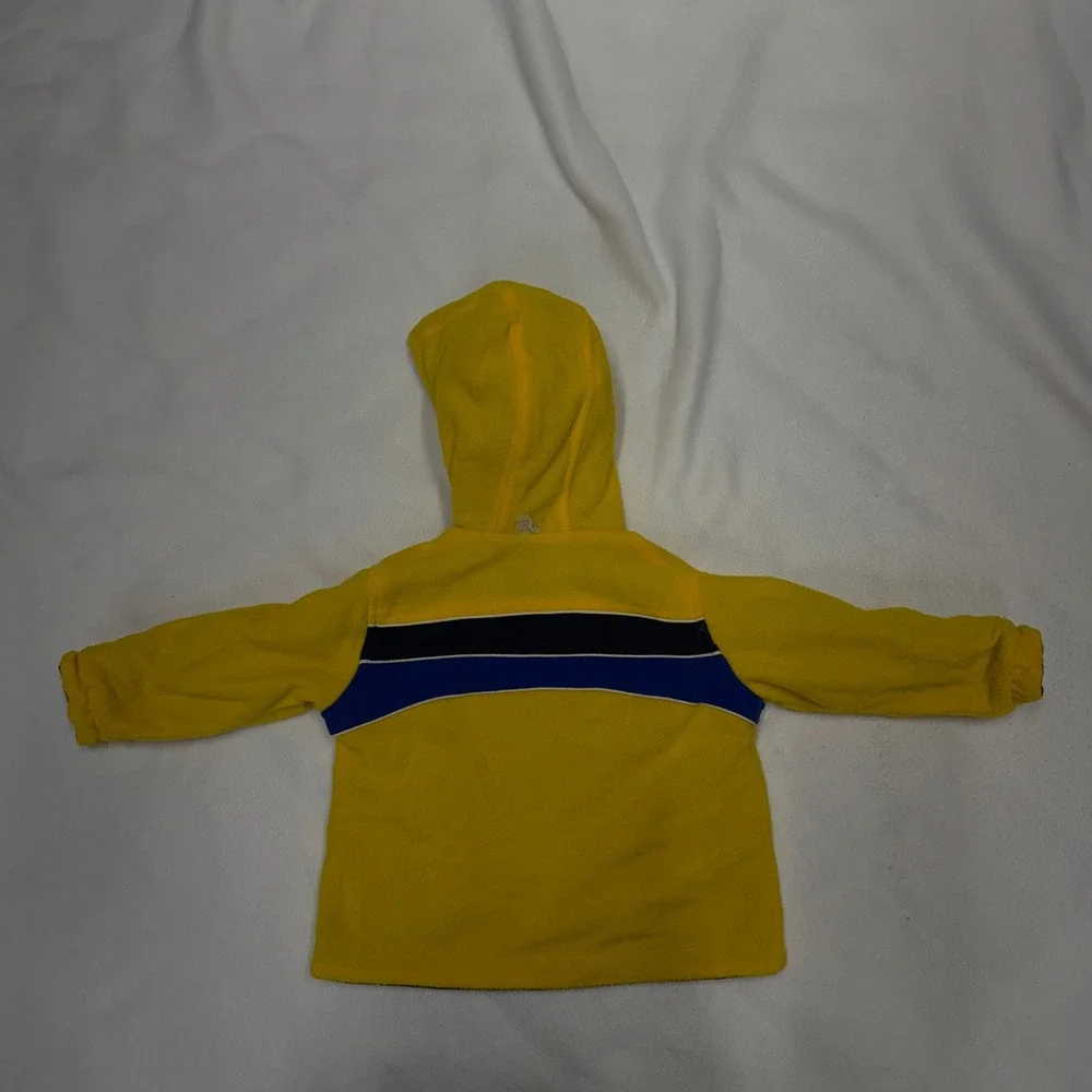 OshKosh B'gosh Baby Boys Reversible Jacket Navy Yellow Stripes 18 Months Vintage